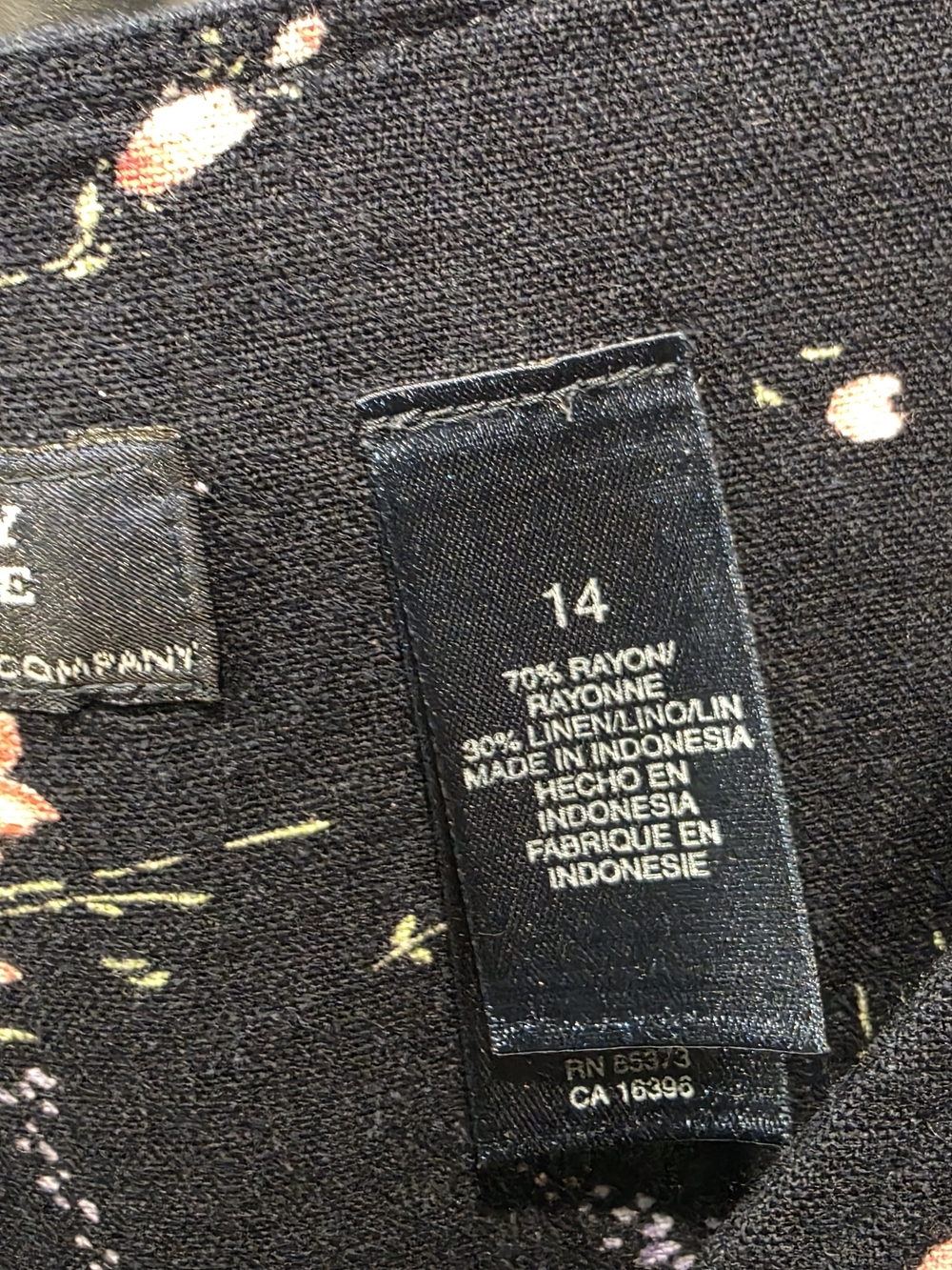 Liz Claiborne Navy Floral Maxi Dress with Button Front - Picture 8 of 10